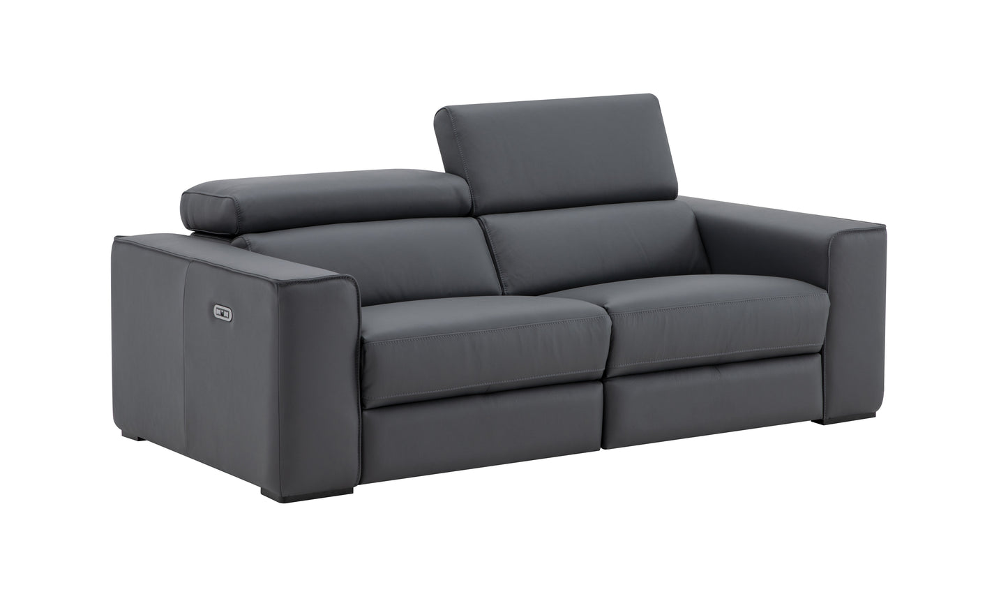 J&M Furniture Picasso Love Seat in Blue Grey