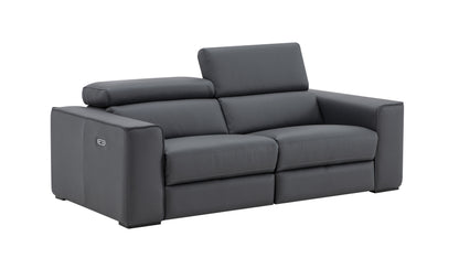 J&M Furniture Picasso Love Seat in Blue Grey