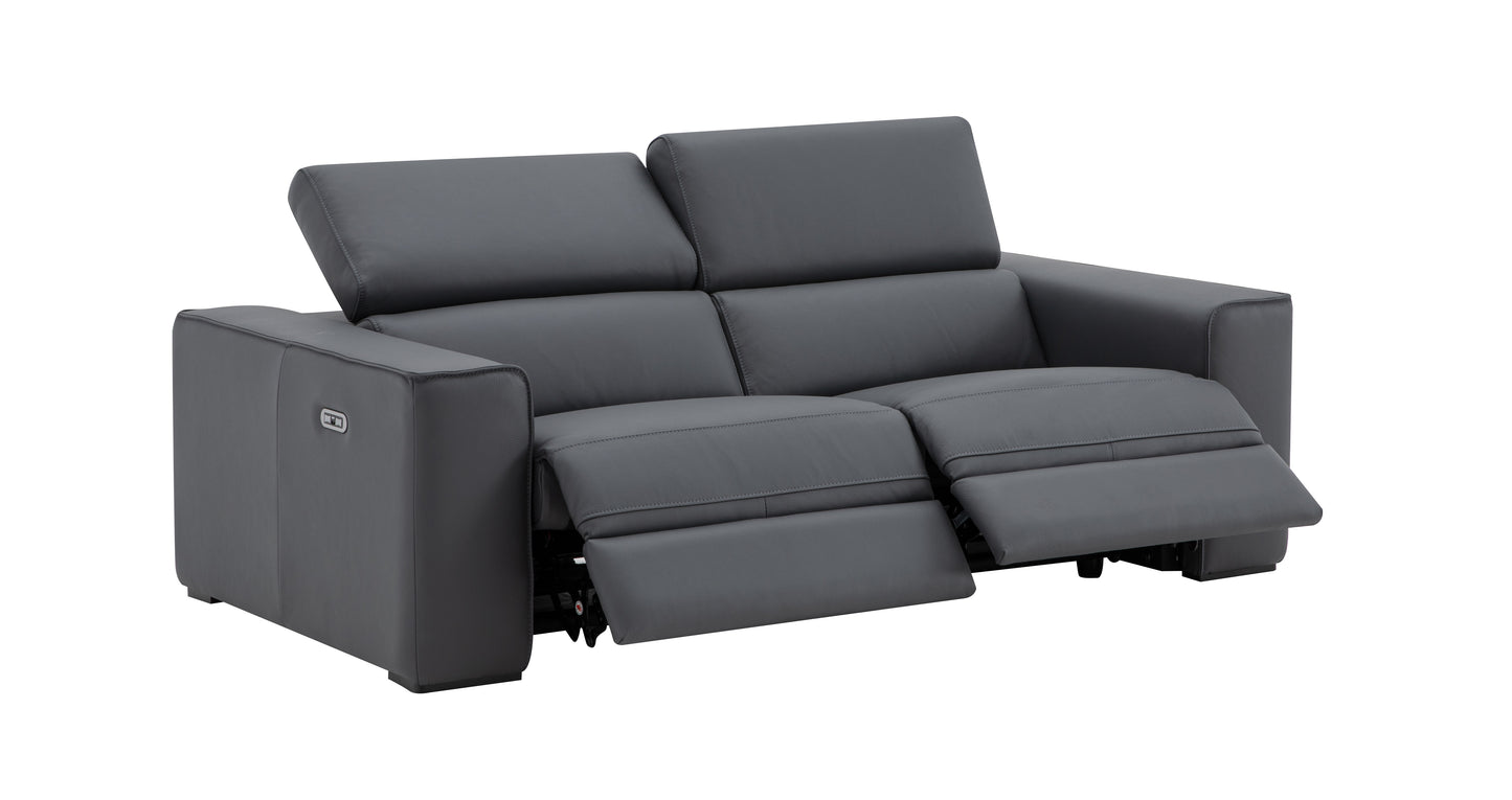 J&M Furniture Picasso Love Seat in Blue Grey