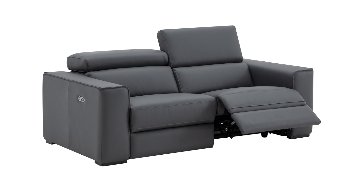 J&M Furniture Picasso Love Seat in Blue Grey