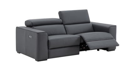 J&M Furniture Picasso Love Seat in Blue Grey