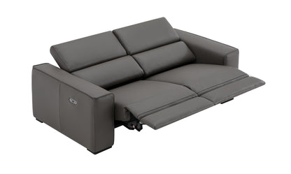 J&M Furniture Picasso Love Seat in Silver Grey