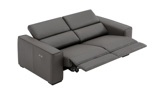 J&M Furniture Picasso Love Seat in Silver Grey