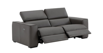 J&M Furniture Picasso Love Seat in Silver Grey
