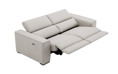 J&M Furniture Picasso Love Seat in Silver Grey