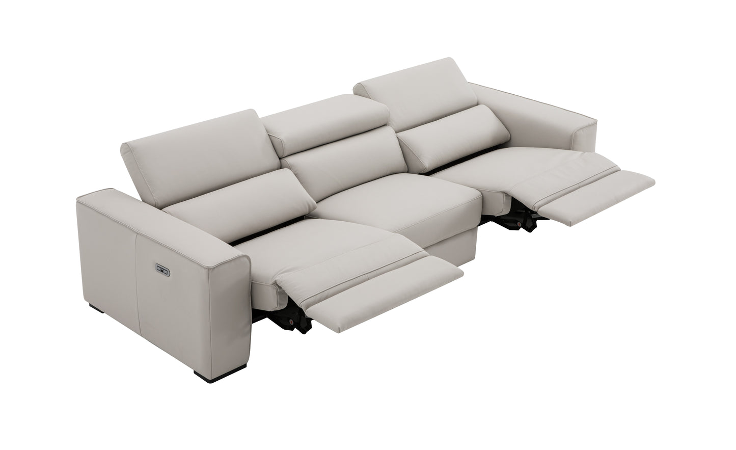 J&M Furniture Picasso Sofa in Silver Grey