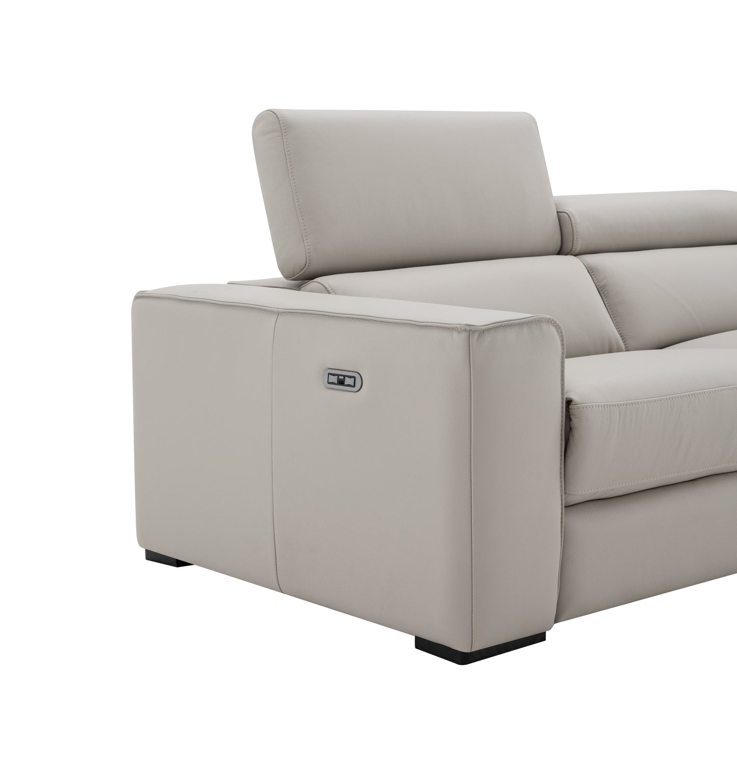 J&M Furniture Picasso Sofa in Silver Grey