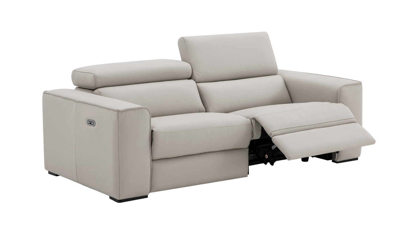 J&M Furniture Picasso Love Seat in Silver Grey