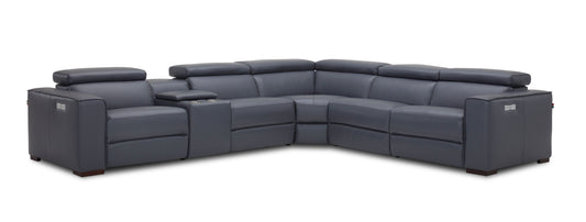 J&M Furniture Picasso Motion Sectional in Blue Grey