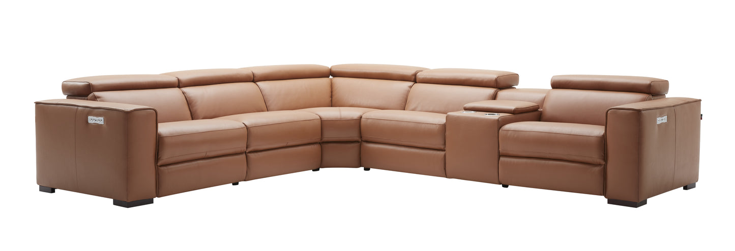 J&M Furniture Picasso Motion Sectional in Caramel