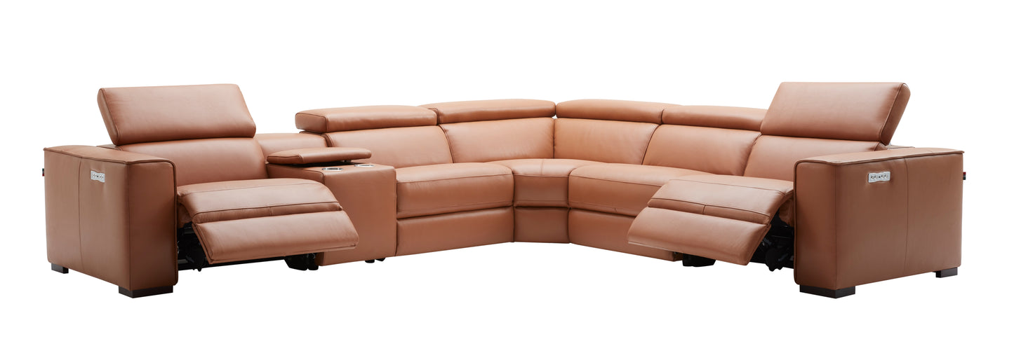 J&M Furniture Picasso Motion Sectional in Caramel