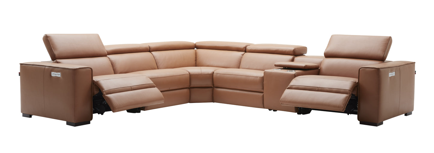 J&M Furniture Picasso Motion Sectional in Caramel