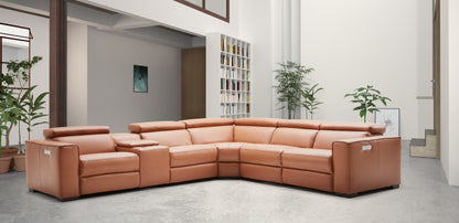 J&M Furniture Picasso Motion Sectional in Caramel