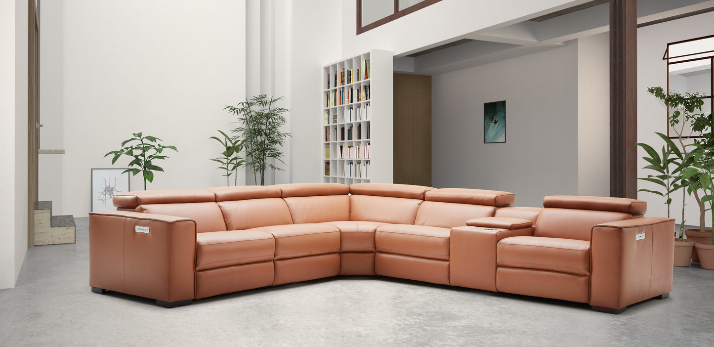 J&M Furniture Picasso Motion Sectional in Caramel