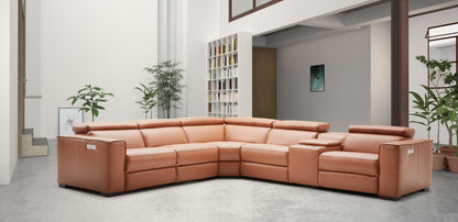 J&M Furniture Picasso Motion Sectional in Caramel