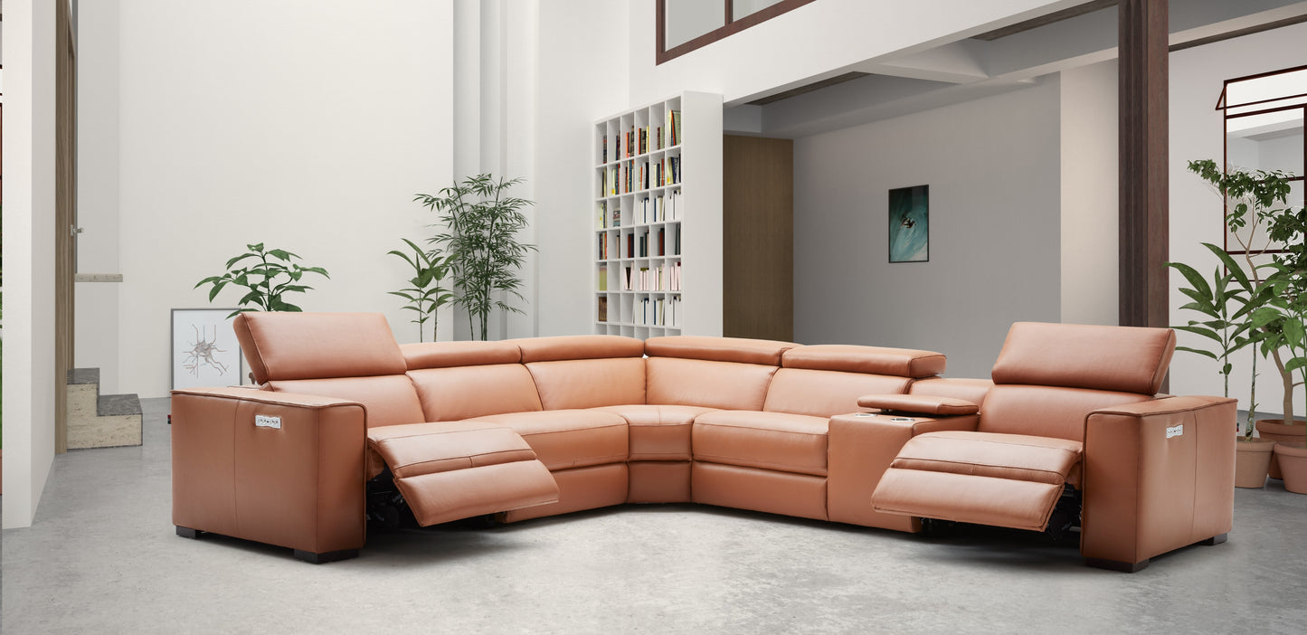 J&M Furniture Picasso Motion Sectional in Caramel