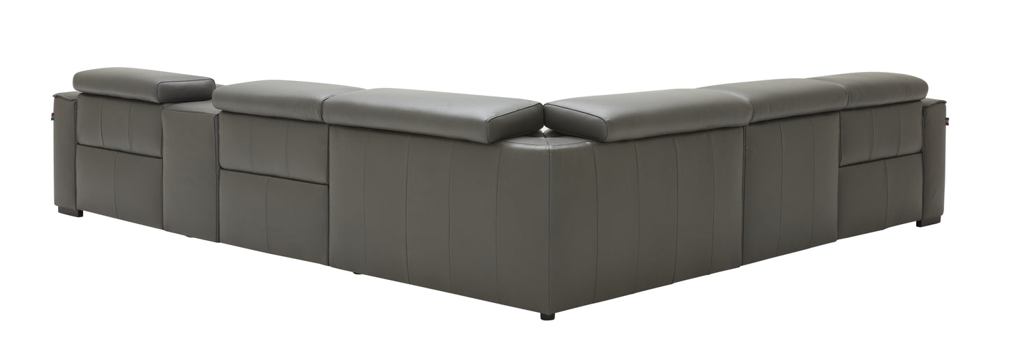 J&M Furniture Picasso Motion Sectional in Dark Grey