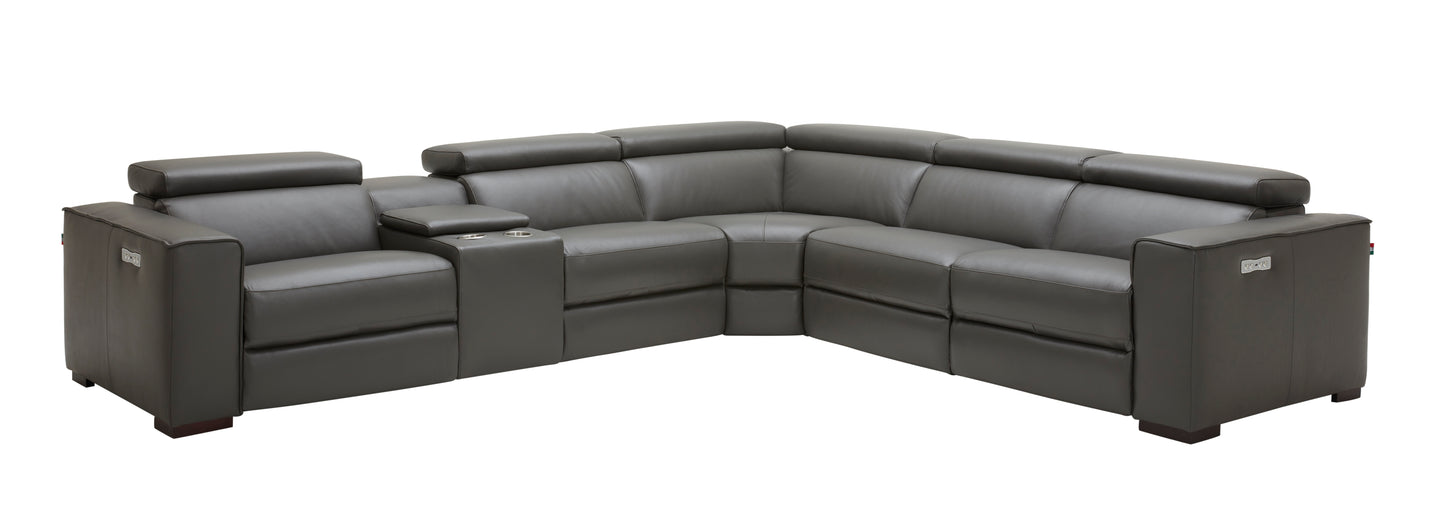 J&M Furniture Picasso Motion Sectional in Dark Grey