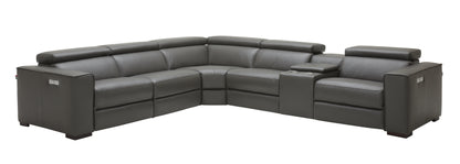 J&M Furniture Picasso Motion Sectional in Dark Grey