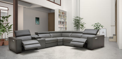 J&M Furniture Picasso Motion Sectional in Dark Grey