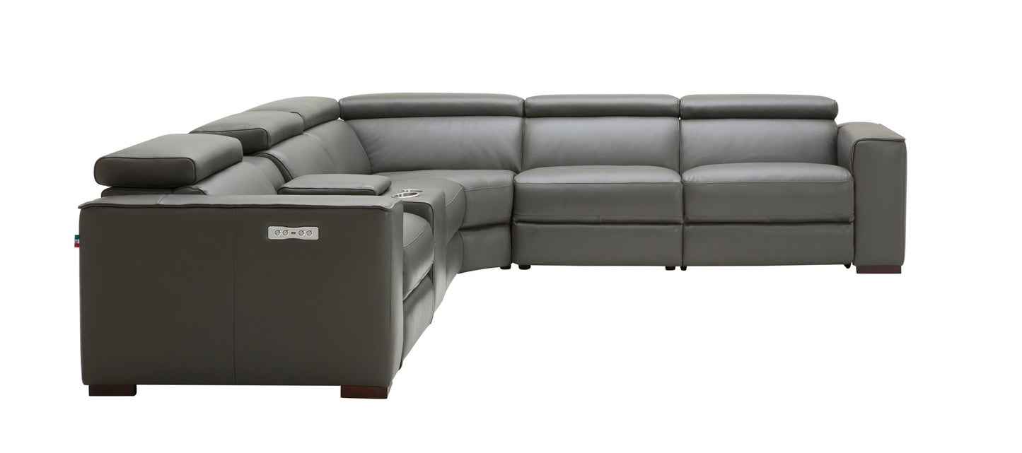 J&M Furniture Picasso Motion Sectional in Dark Grey