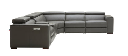J&M Furniture Picasso Motion Sectional in Dark Grey