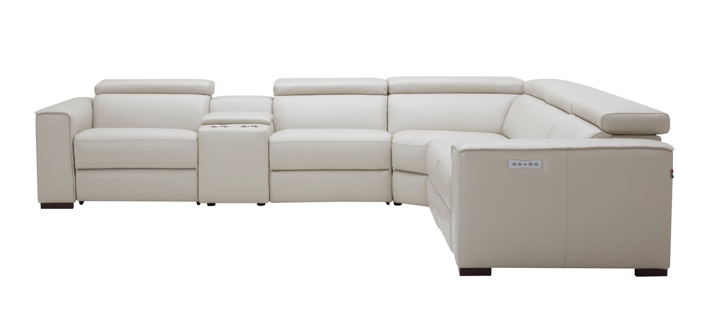 J&M Furniture Picasso Motion Sectional in Silver Grey