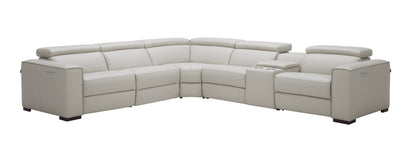 J&M Furniture Picasso Motion Sectional in Silver Grey