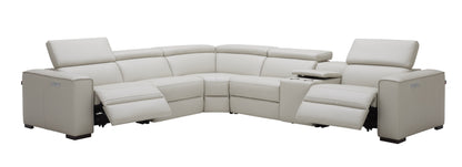J&M Furniture Picasso Motion Sectional in Silver Grey