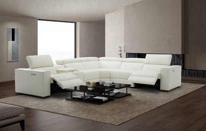 J&M Furniture Picasso Motion Sectional in White