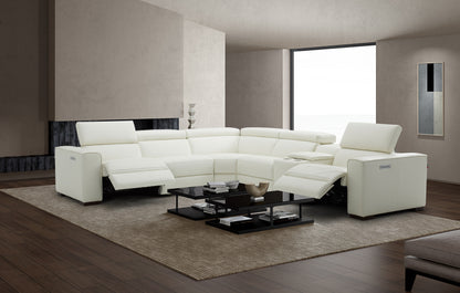 J&M Furniture Picasso Motion Sectional in White