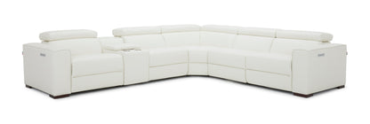 J&M Furniture Picasso Motion Sectional in White