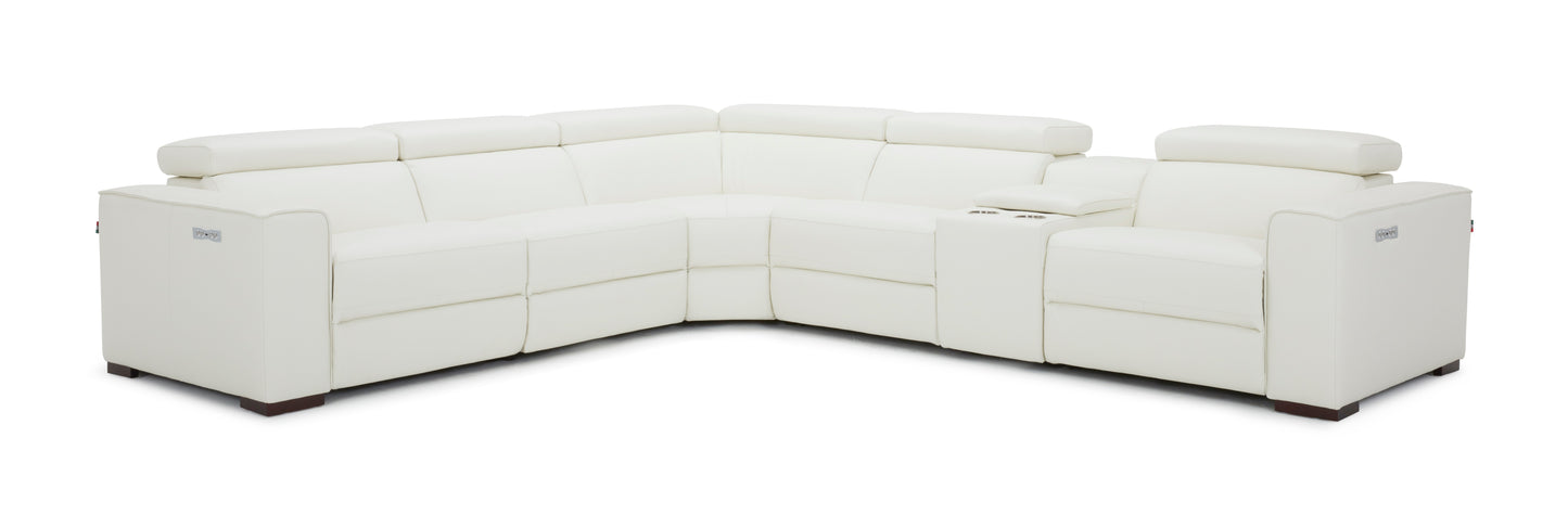 J&M Furniture Picasso Motion Sectional in White