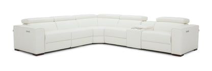 J&M Furniture Picasso Motion Sectional in White