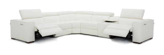 J&M Furniture Picasso Motion Sectional in White