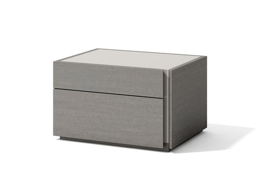 J&M Furniture Porto Right Facing Night Stand in Grey
