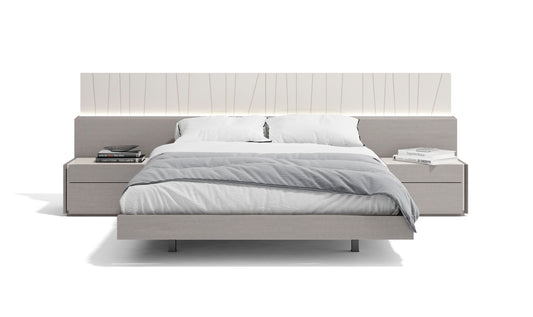 J&M Furniture Porto Queen Size Bed in Grey