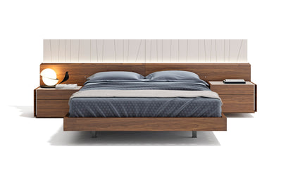 J&M Furniture Porto Left Facing Night Stand in Walnut