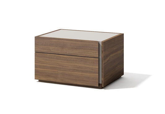 J&M Furniture Porto Right Facing Night Stand in Walnut