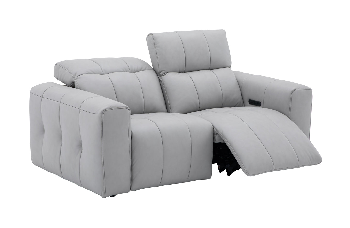 J&M Furniture Prescott Loveseat in Light Grey