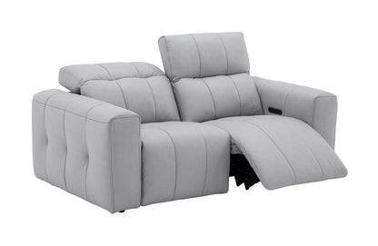 J&M Furniture Prescott Loveseat in Light Grey