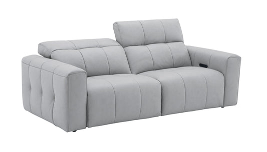 J&M Furniture Prescott Sofa in Light Grey
