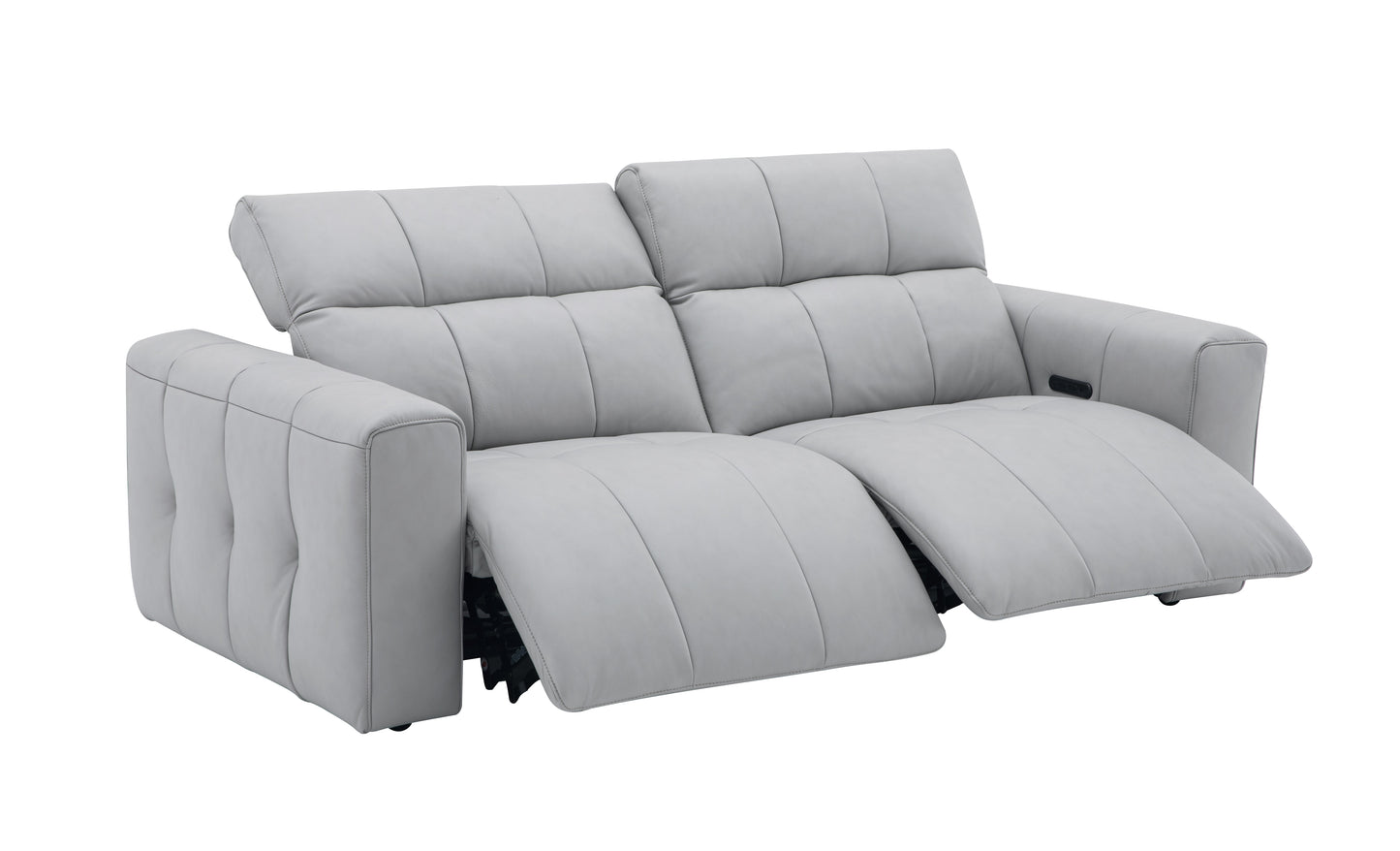 J&M Furniture Prescott Sofa in Light Grey