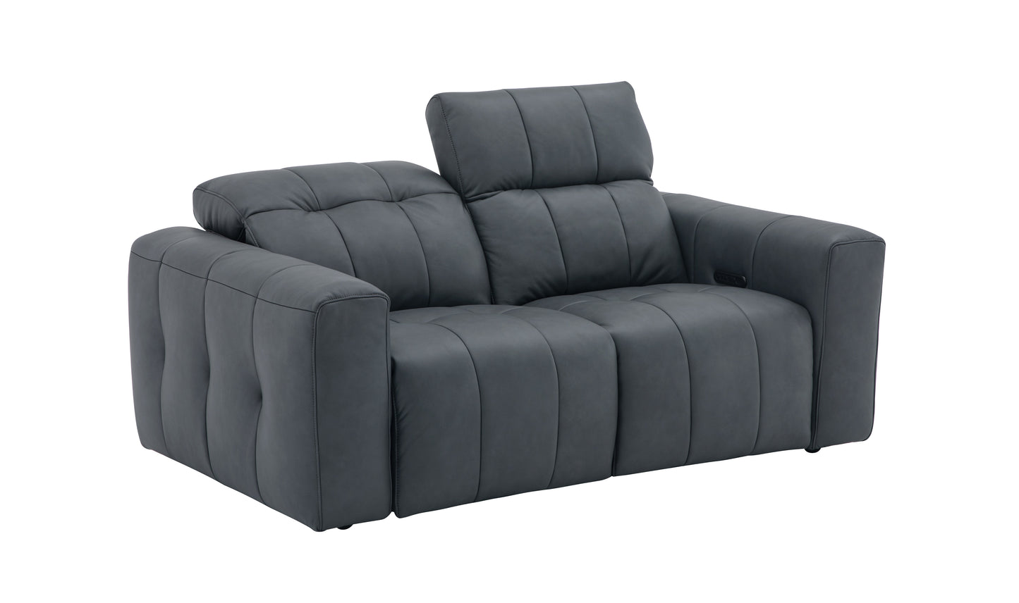J&M Furniture Prescott Loveseat in Dark Grey