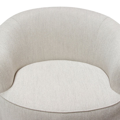 Raven Chair in Light Cream Fabric w/ Brushed Silver Accent Trim by Diamond Sofa