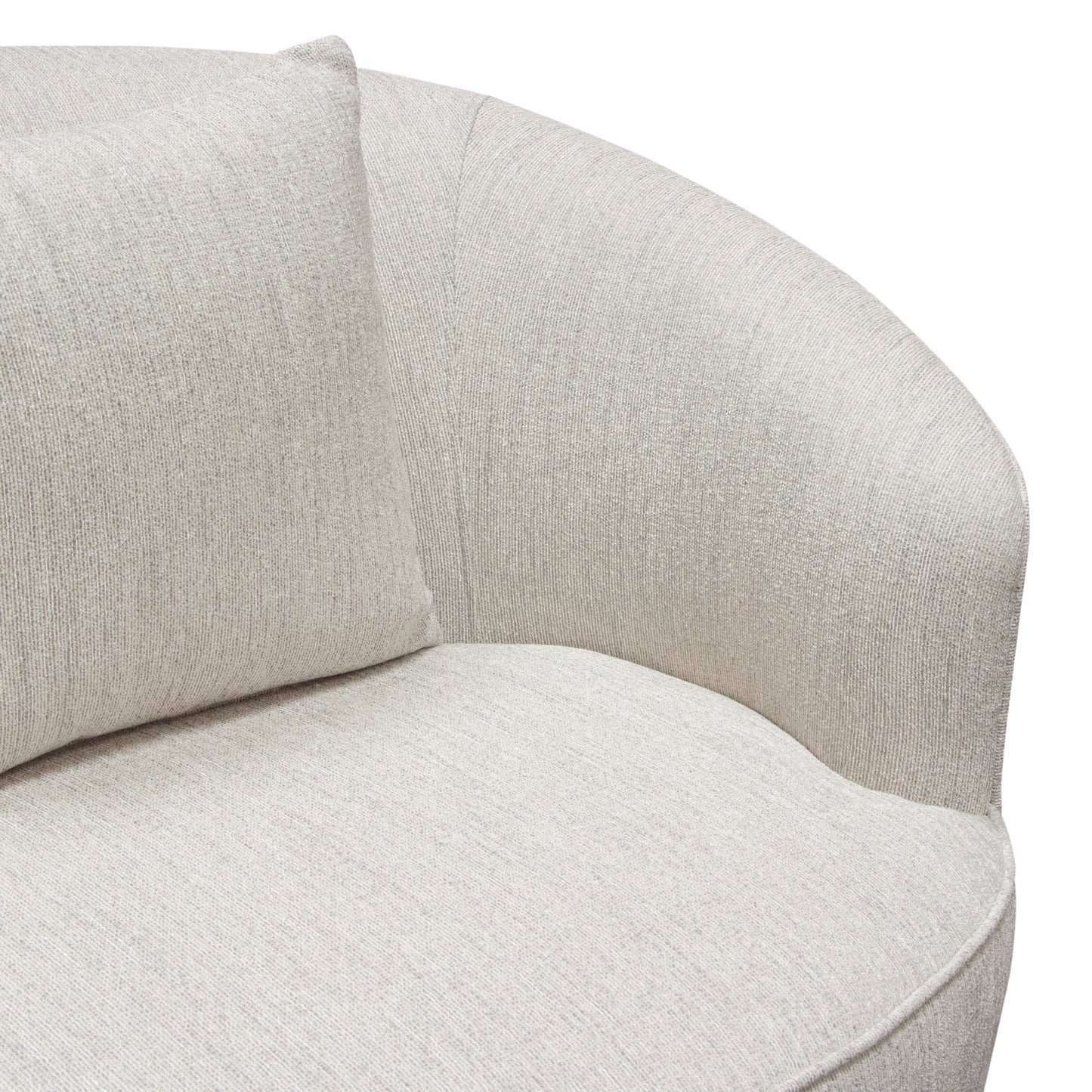 Raven Chair in Light Cream Fabric w/ Brushed Silver Accent Trim by Diamond Sofa
