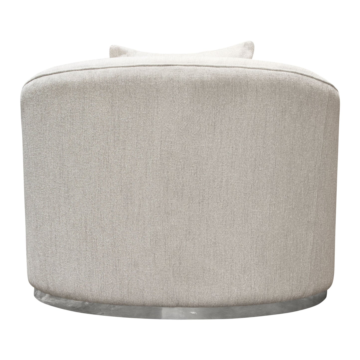 Raven Chair in Light Cream Fabric w/ Brushed Silver Accent Trim by Diamond Sofa