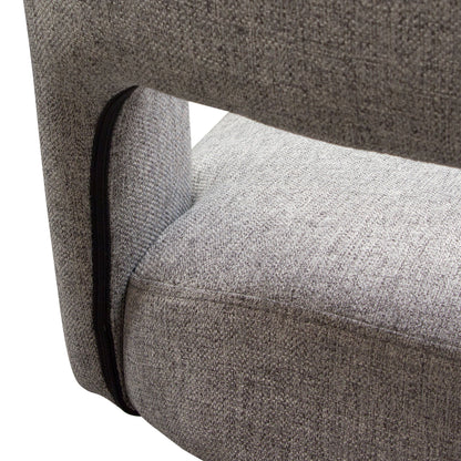 Set of (2) Reveal Dining Chairs in Grey Fabric w/ Black Powder Coat Metal Leg by Diamond Sofa