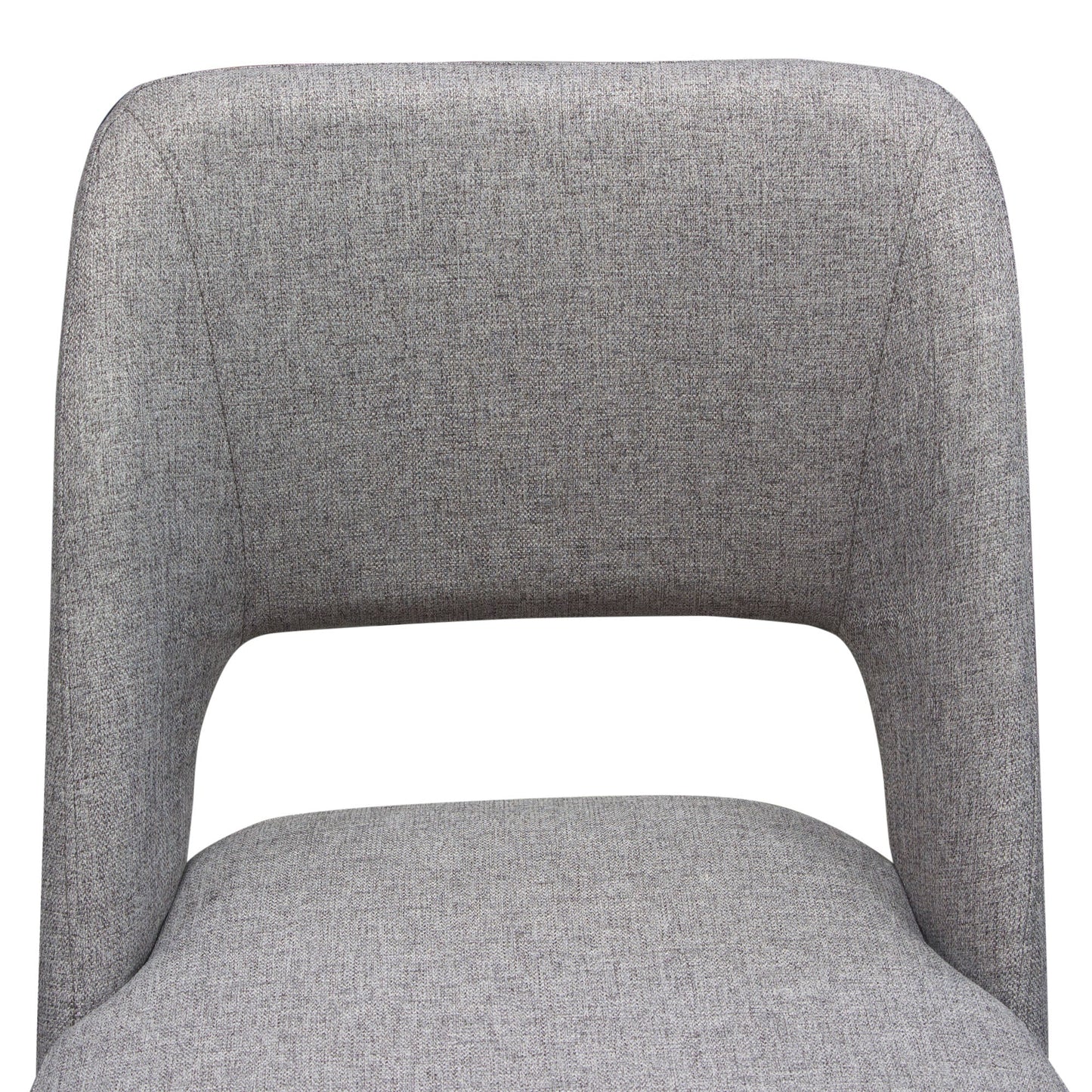 Set of (2) Reveal Dining Chairs in Grey Fabric w/ Black Powder Coat Metal Leg by Diamond Sofa