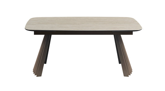 J&M Furniture RH Warm Travertine Extension DT